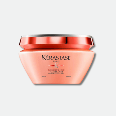 Discipline Maskeratine masque KÉRASTASE pour des cheveux lisses et sans frisottis.