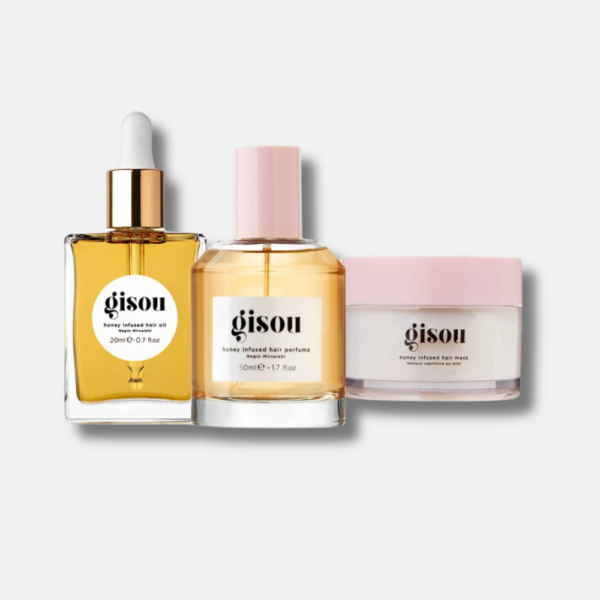 GISOU Coffret Honey Glow Hair Trio pour des cheveux hydratés, brillants et parfumés