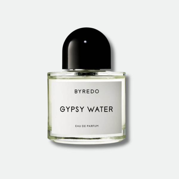 Flacon élégant de l'Eau de Parfum Gypsy Water de Byredo, symbole de liberté et de découverte