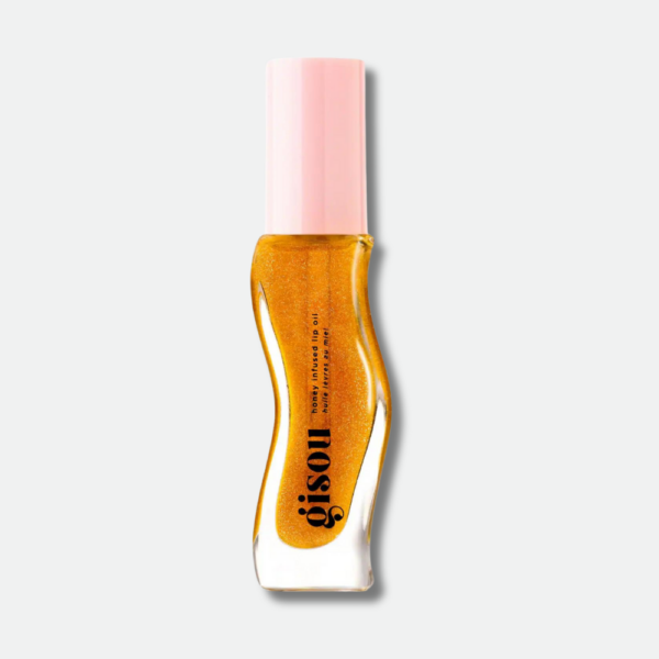 Honey Infused Golden Shimmer Glow Lip Oil - Huile à lèvres au miel pailletée pour des lèvres douces et scintillantes