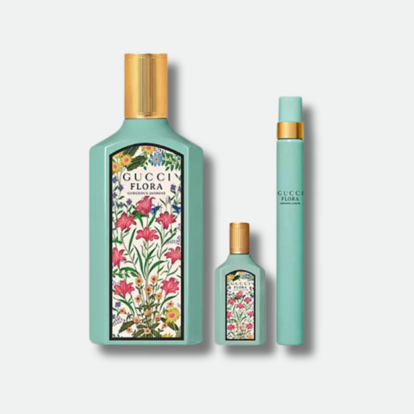 Coffret cadeau Gucci Flora Gorgeous Jasmine, une célébration de la fragrance florale boisée avec une touche joyeuse